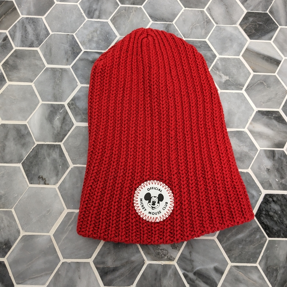 Love Your Melon X Disney Mickey Mouse Club Red Cotton Beanie Winter Knit Hat